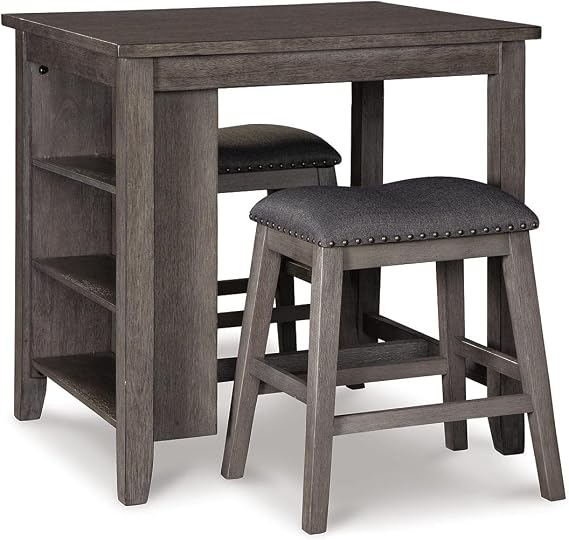 Signature Design by Ashley - Caitbrook Dining Table Set - Counter Height - 3 Piece Set - Gray