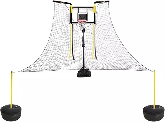 power network Basketball Return Net Attachment for Hoop, Portable Ball Guard Defensive Net System Rebounder, Defensive Net System Basketball Shooting Aid