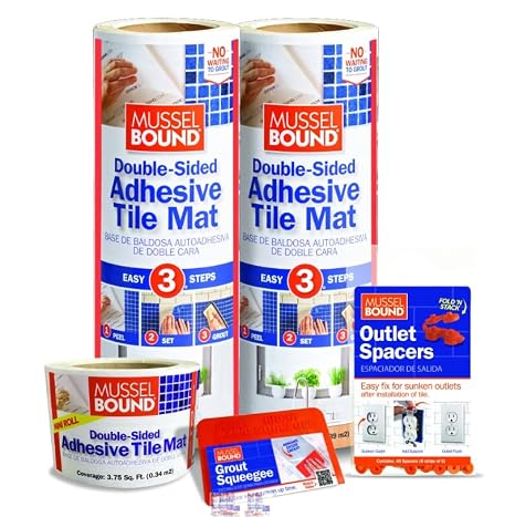 MusselBound - Medium Backsplash - Tile Installation EZ Kit (up to 33.75 sq ft) The Clean, Easy, No-Stress Way to Install Wall Tile
