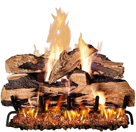 Peterson Real Fyre 18-inch Split Oak Designer Plus Log Set with Vented G4 Burner - Match-Light (Natural Gas)