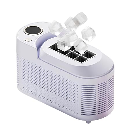 lalarimi Ice Maker, Small, Home Use, Portable, Tabletop, Fastest 10 Minutes, Ice Cubes, Quiet Design, Cold Insulation, Outdoor Use, For Colleges, Offices, Dorms, Home Drinking, Camping,