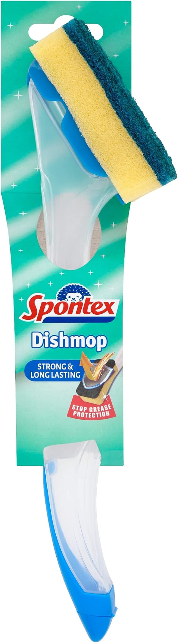 Spontex Dishmop Washing Up Brush, Refillable, Blue