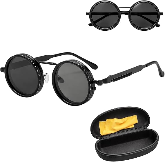 1set adjustable sunglasses,1-9 Gear Manual Tint Control with ND Filter,Black Frame with ND2-400 Lenses,Adjustable Tint Technology for Outdoor Activities