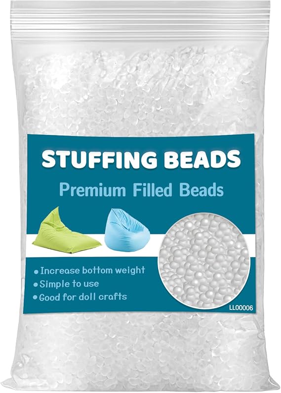 Jmuiiu 100g/3.52oz Poly Pellets, Weighted Beads Stuffing