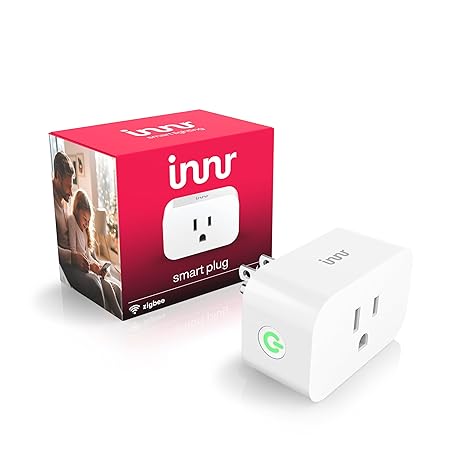Innr Zigbee Smart Plug, Works with Philips Hue*, Alexa and SmartThings | Zigbee Repeater, Energy Monitoring, 1-Pack