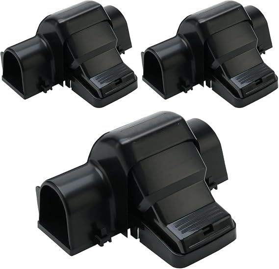 BARLAS Tunneled Safe Pest Control Rat Trap - Humane Dual Entry Traps for Rats and Mice - Rat Snap Traps with Safe Pedal Design - Outdoor Rodent Catcher for Home Office or Restaurants - Pack of 3