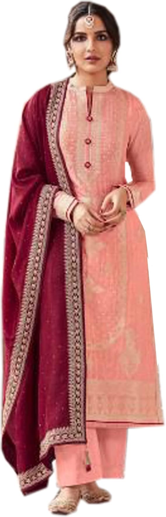 Heavy Indian Salwar Kameez Suits Pakistani Readymade Embroidery Worked Palazzo Dress