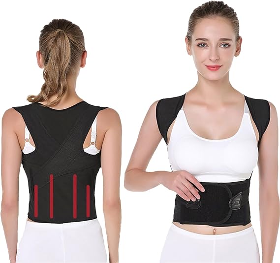 Invisible Posture Corrector Back Brace Men Women Corset Orthopedic Vest Teenage Students Hunchback Correction Straps Improve Posture and Provide Pain Relief(Black 3X)