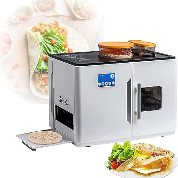 Automatic Roti Maker - Electric Chapati & Tortilla Machine, Makes 20 Flatbreads & Pancakes Effortlessly, Perfect For Home Cooking & Parties