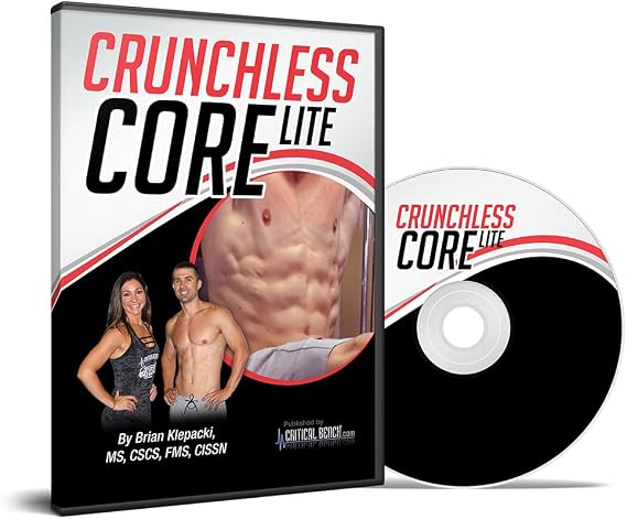CRITICAL BENCH Crunchless Core Lite Total Workout DVD for Core Strength, Abdominal Conditioning,  Body Fitness Beginner to Advanced, Home Exercise, Core Training Program