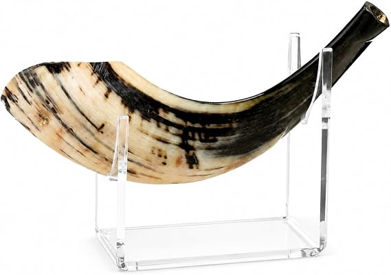 Rite Lite Acrylic Shofar Stand Clear Rosh Hashanah Jewish New Year Holiday Party Favors, Yom Kippur Gift High Holidays Shana Tova Presents Table Decor