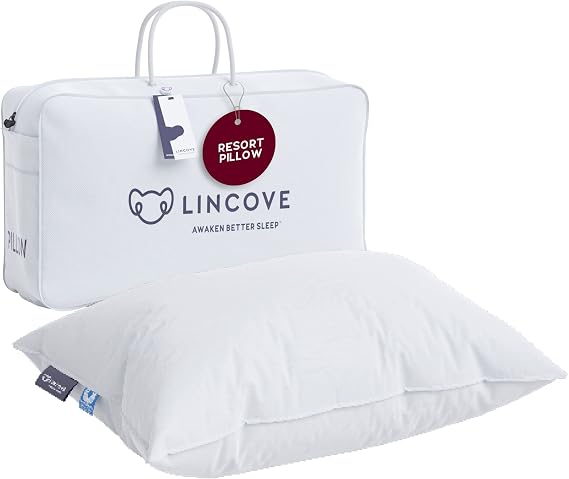 Lincove Down Alternative Bed Pillows for Sleeping, Luxury Premium Hotel Collection for Back and Side Sleeper Pillows for Adults, Neck Support Fluffy Pillows for Bed, Standard, 1 Pack