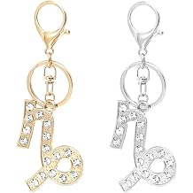 CIAJIE Constellation Keychain,2 Packs Gold and Silver Zodiac Creative Crystal Keychain,Novelty keychain Accessories