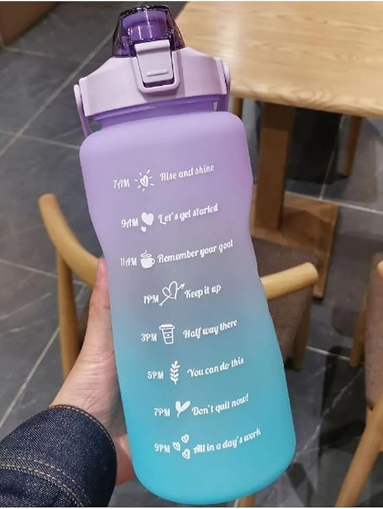 Motivational Water Mat Water Bottle Watercolor 2l Tritan Gym Water Bottle Bpa Free Watercolor (FROM ABROAD)