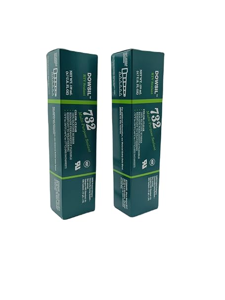 DOWSIL 732 Multi-Purpose Sealant Silicone Clear 4.7 oz (2-Pack)