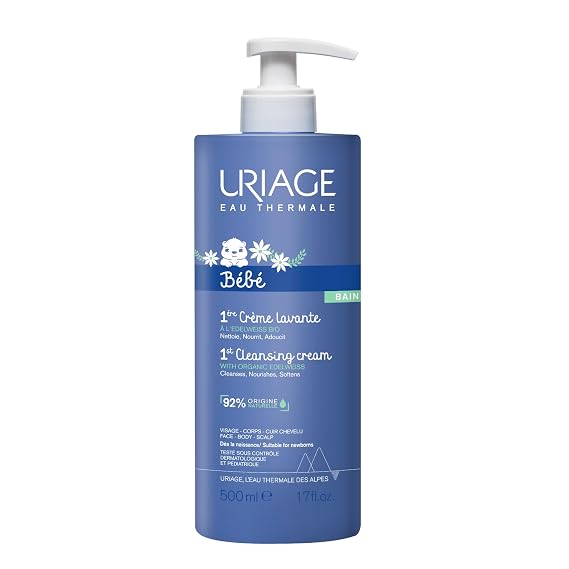 Uriage Baby Body Wash & Scalp, Organic Edelweiss & Shea Butter, Soap-Free
