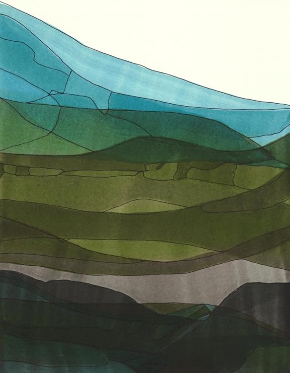 Wall Art Print Blue Hills II by Jodi Fuchs, 12" x 16"