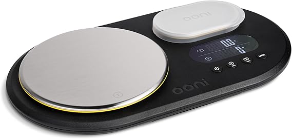 Ooni Dual Platform Digital Scales - Digital Baking Cooking Scales - Digital Kitchen Food Scales - LCD Display with Batteries - Ooni Pizza Oven Accessories