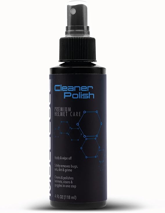 Molecule Gloss Helmet Cleaner Polish | Premium Helmet Care | Cleans & Polishes Helmets, Visors, and Goggles | 4 Ounces