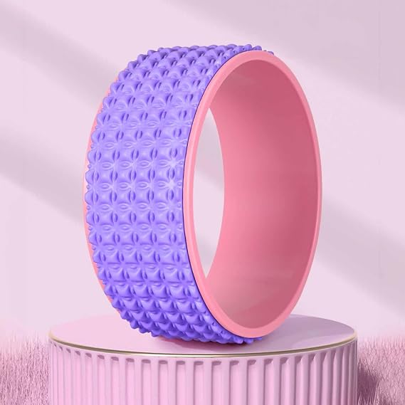 Chirp Wheel Yoga Back Wheel Yoga Studio Back Roller Wheel, Lightweight Yoga Wheel for Gymnastics Dance Fitness Training, Flexible Indoor Chirp Wheel for Back Pain Relief (Color : Purple)