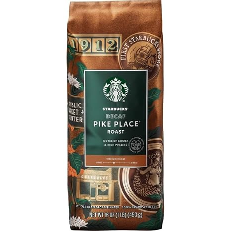 Starbucks Pike Place Decaf Whole Bean Coffee