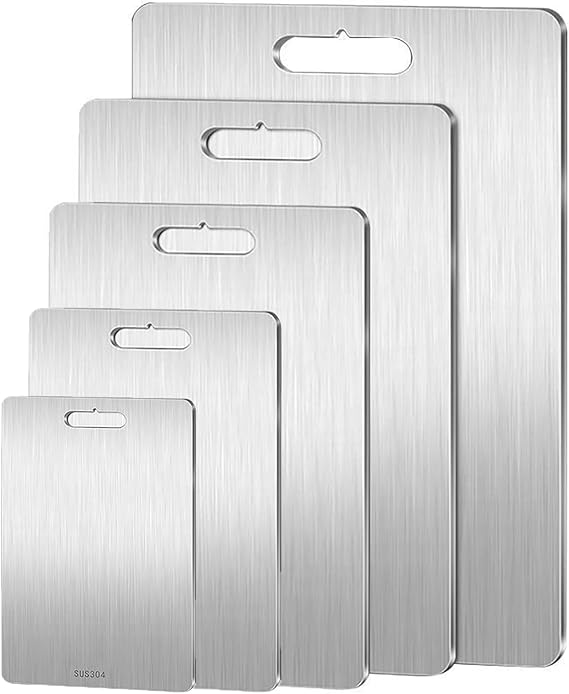 Titanium Cutting Board, tIma cutting board titanium, Stainless Non Stick Chopping Board, Countertop Non Slip, Dishwasher Safe Ideal, Perfect for Various Cooking Tasks (12 * 8in)