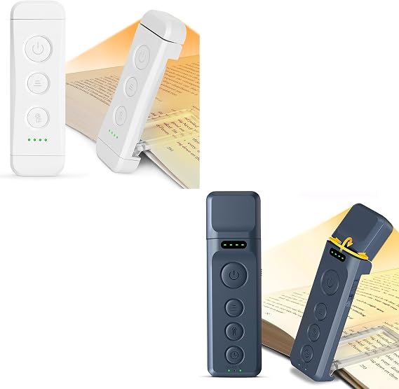 Glocusent USB Rechargeable Book Light & Reading Light with Sleep Aid & Timer