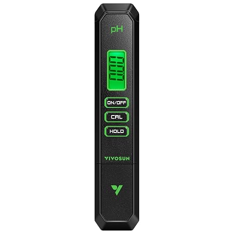 VIVOSUN Digital pH Meter 0.01 Accuracy Pen Tester for Water Hydroponics