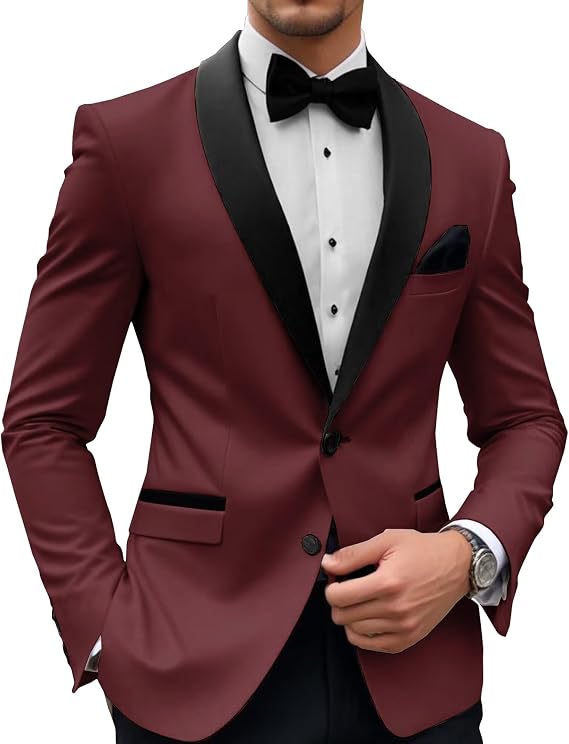 Men's Tuxedo Suits 2 Piece Suit Men Slim Fit Wedding Prom Formal Business Casual Elegant