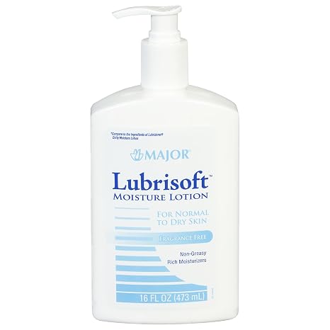 Major Pharmaceuticals 241936 LubriSoft Emollient Moisture Lotion, Compare to Lubriderm, 473 mL Volume, White