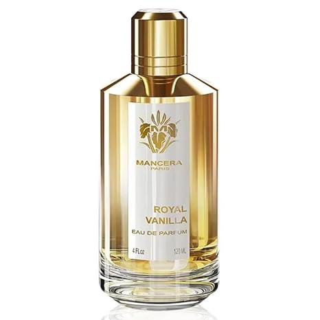 Mancera Royal Vanilla Eau de Parfum, 120ml / 4 fl oz Warm Vanilla Amber Perfume (Vanilla, Peach, Musk)
