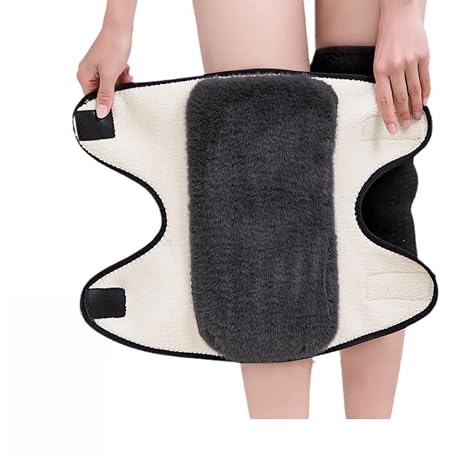 Thicken Cashmere Wool Knee Warmers Wool Knee Brace Pad Winter Warm Knee Sleeves Breathable Elastic Leg Sleeves Wraps Thermal Knee Support Pad for Arthritis Pain Relief Skiing Cycling Running