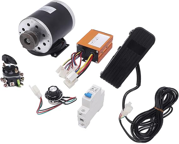 Fabater Cycle Direct Current Motor Kit, 24V 500W 2500RPM Cycle High Speed Direct Current Motors, Brushed Motor Kit for Electric Scooter Engine Motorcycle DIY