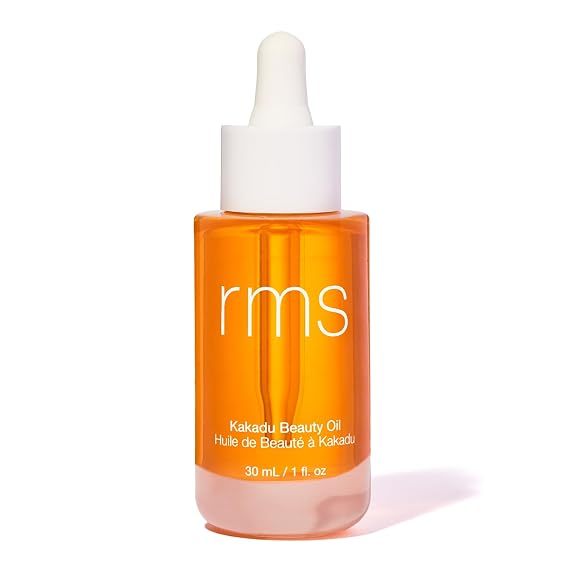 RMS Beauty Kakadu Beauty Oil - Vitamin C Face Serum, 1.0 oz | Potent antioxidant glow face oil serum with Kakadu plum Vitamin C. Brightens, firms, deeply hydrates dull skin cleanly.