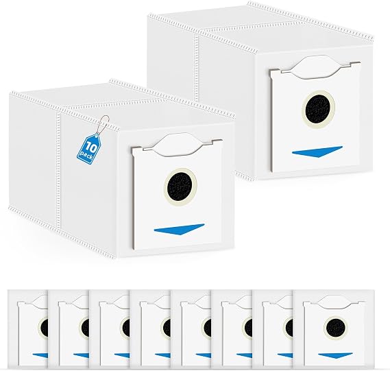 10 Pack N30 Dust Bags Compatible with ECOVACS DEEBOT