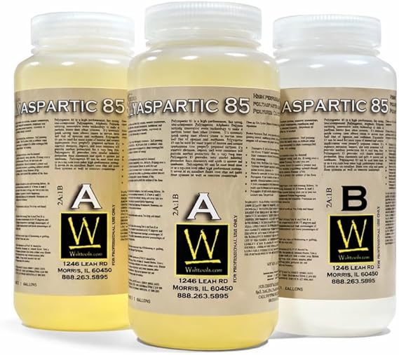 Polyaspartic 85 | High-Gloss, Protective, Polyaspartic Concrete Coating (3 Quart Kit)