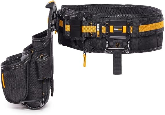 ToughBuilt - 3-piece Handyman Tool Belt Set - Heavy Duty, and Durable - 2 Cliptech Pouches and Padded Toolbelt - (TB-CT-102-3P-UK)