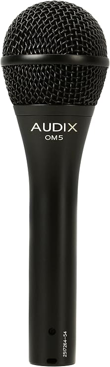 AUDIX OM5 Hypercardioid Handheld Dynamic Vocal Microphone for Stage Singers - Black