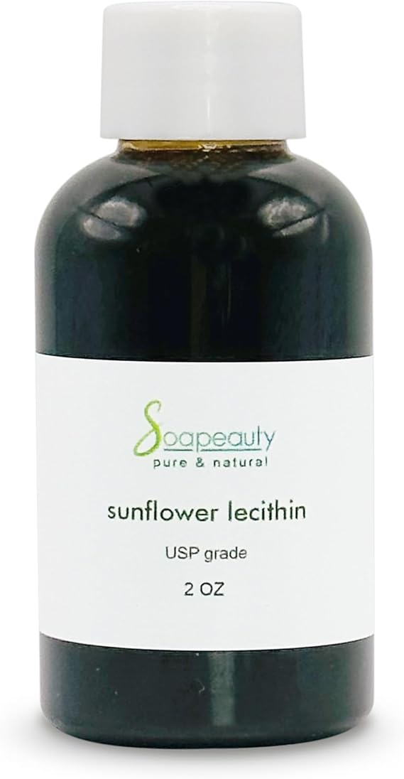 SUNFLOWER LECITHIN Liquid Oil | Cold Pressed Unrefined | USP Grade Unbleached 100% Pure Natural Sunflower Lecithin Oil | Skin Moisturizer, Soap Making, Lotion | 2 fl oz | Cold Pressed & Unrefined. Unbleached USP Grade Skin Moisturizer. Soap Making & Lotion Ingredient.