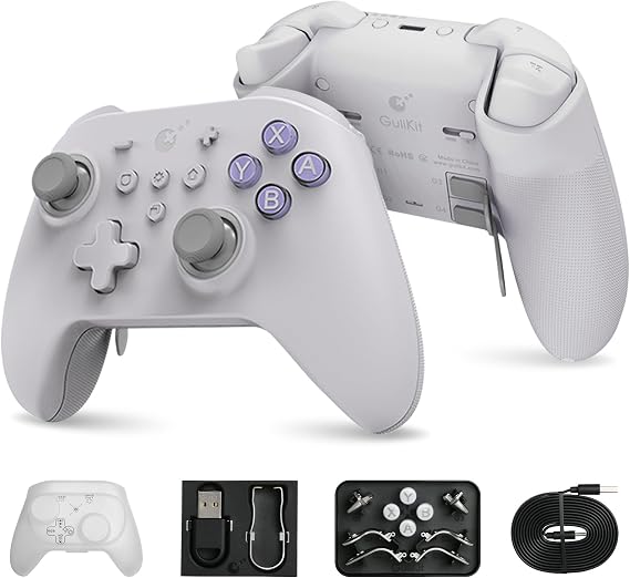 GuliKit KK3 MAX Controller Wireless Controller, Retro PC, Switch, Android, IOS Compatible with Hall Effect Sensor Stick, 6 Axis Gyroscope, Back Paddle Button, Digital Trigger, Domestic Genuine Product