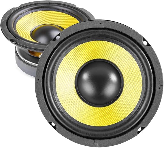 Skytec Fenton Pair of 6.5 Inch HiFi Woofer Speaker Drivers 500W Kit – Bass Midrange Audio Replacement Speakers with Heavy Duty Cones & Vented Magnets for DIY and PA Sound Systems