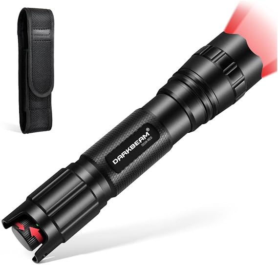 DARKBEAM Red Light LED Flashlight Dimmable for Night Astronomy Rechargeable