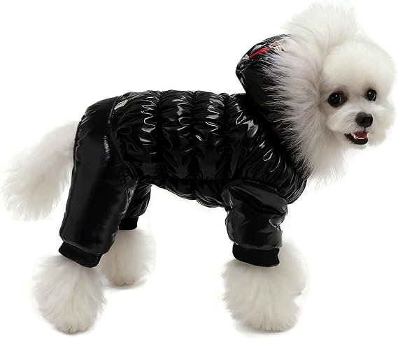 Dog Winter Warm Jacket Coat Pet Cat Hooded Jumpsuit Snowsuit,S
