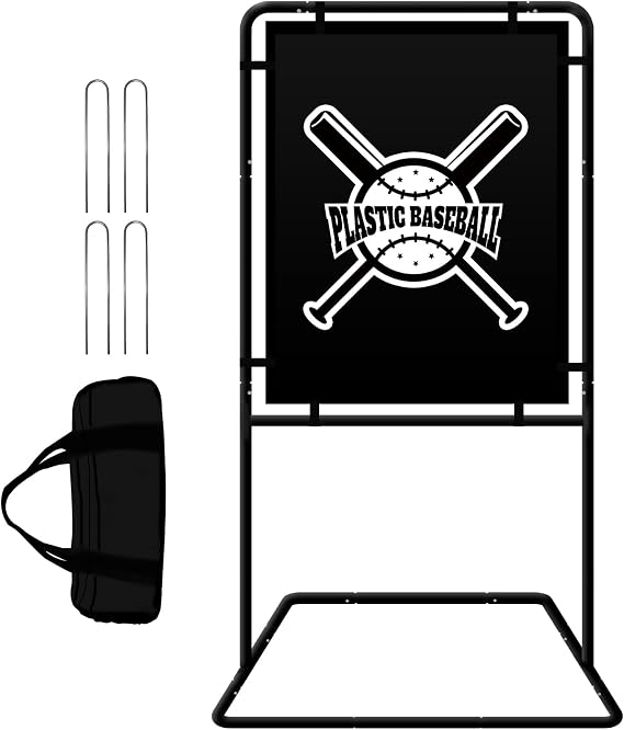 Baseball Strike Zone Target, Stable & Durable Metal Frame Blitzball Strike Zone Target, Portable & Adjustable Height Without Disassemble