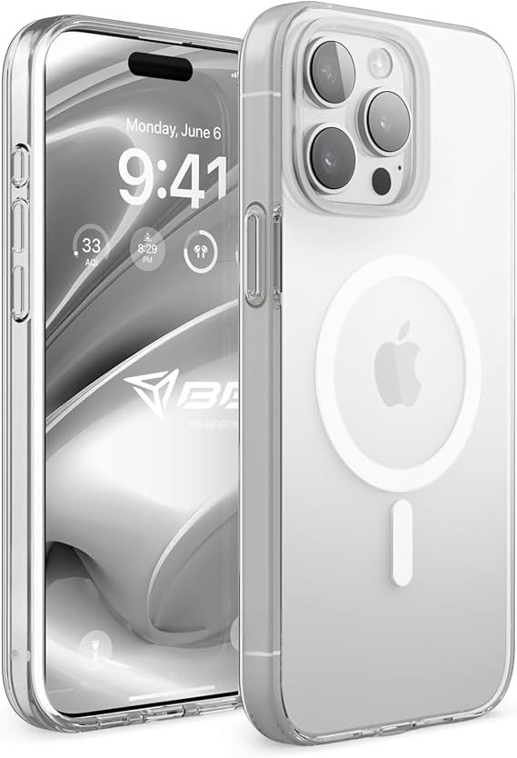 Babilden iPhone 13 Pro İçin Kılıf Magsafe İle Uyumlu Şeffaf Sert Kristal Mika Sararmaz Telefon Kılıfı