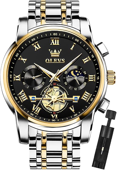 OLEVS Mens Watches Business Casual Classic Stainless Steel Watch for Men