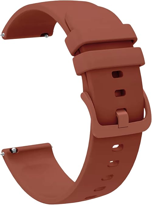 Quick Release Watch Band Compatible With Fossil Fb-01 Hybrid Silicone Replacement Watch Strap with Monotone Buckle
