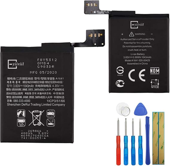 Melphyreal New Replacement Battery A1641 A1574 Compatible with Apple iPod Touch 6 6th Gen 1043mAh 3.83V + Tools