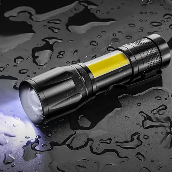 Jouis El Feneri Led USB ŞARJLI-Metal Ultra Güçlü Parlak Zoom Mini Boy El Feneri [Enerji Sınıfı A++]Ortam Lambası Deprem,Polis,Jandarma,Zabıta,Bekçi Feneri [Enerji Sınıfı A++]