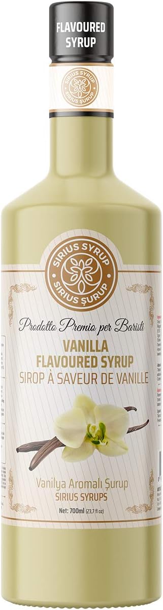 Sirius Premium Vanilya Aromalı Şurup 700 ML - Cam Şişe